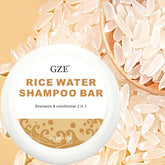 2-in-1 Rice Water Shampoo Bar 60g - Strengthens Hair from Root to Tip - Healthy Hair Shampoo & Conditioner