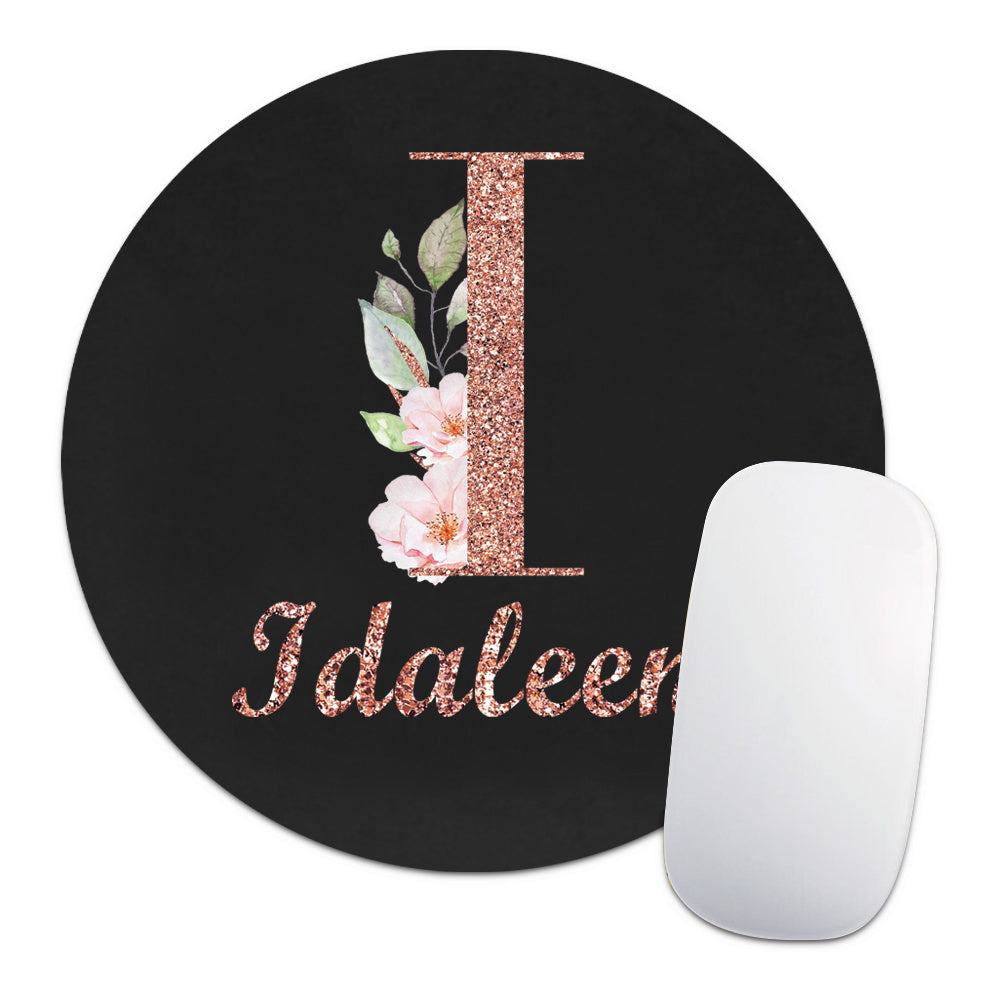 Personalized Customized Name Faux Leather Mouse Pad Durable Laptop Gaming Mousepad Customized Products Multifunctional Notebook Computer Game Mouse Pad Wear-resistant High-Grade Desk Mat PC Mouse Pad Personal Tailor
