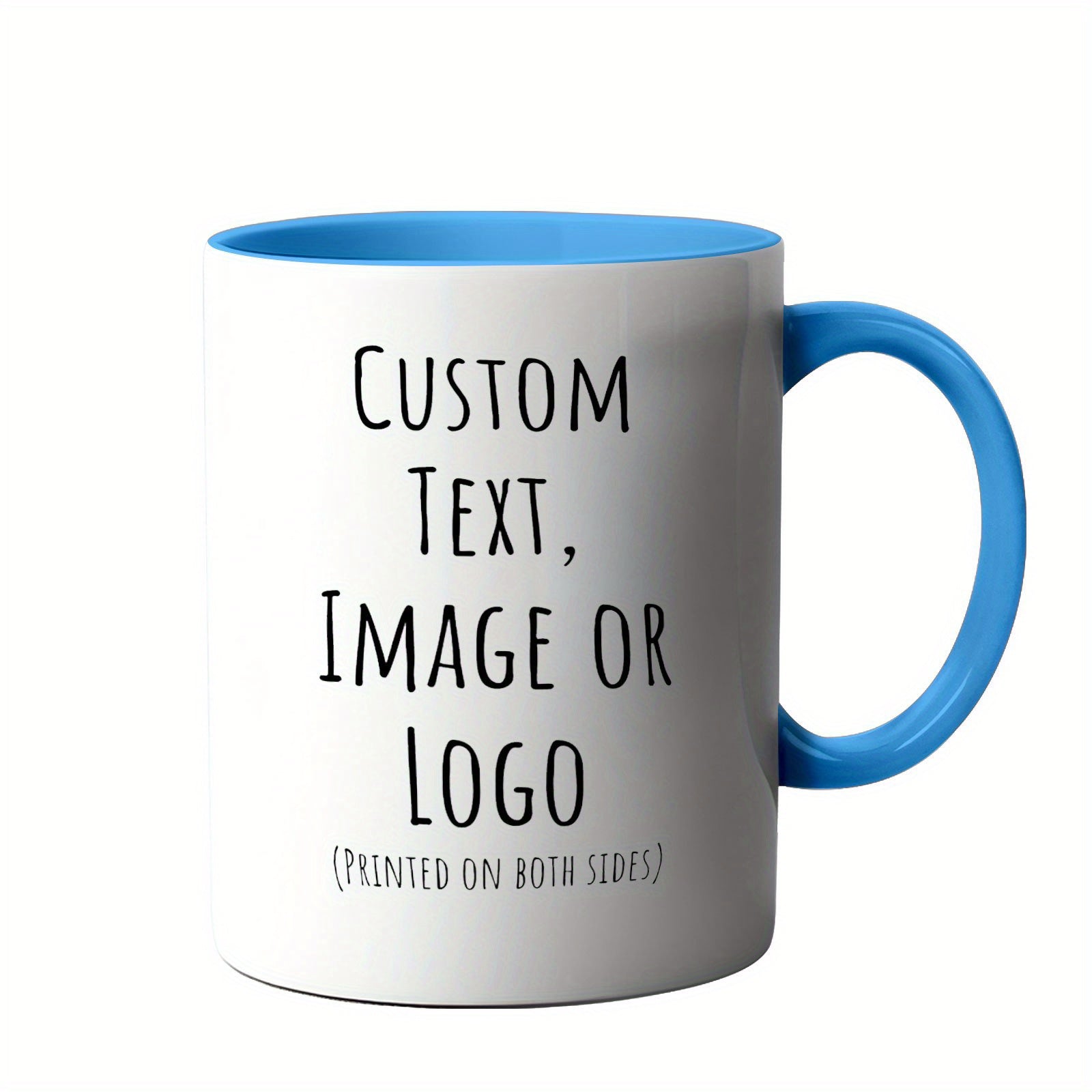 1 Custom Mug 11oz - Personalized coffee mug with custom photo, text and logo - 100% food safe, dishwasher and microwave safe - Perfect gift for Christmas, Mother's Day, Father's Day, couples, men and women - Unique and though