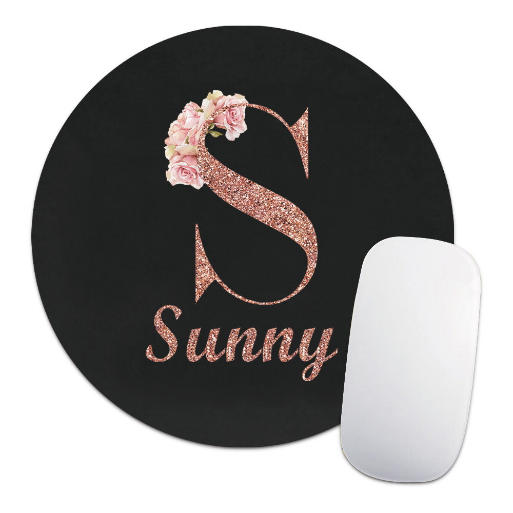 Personalized Customized Name Faux Leather Mouse Pad Durable Laptop Gaming Mousepad Customized Products Multifunctional Notebook Computer Game Mouse Pad Wear-resistant High-Grade Desk Mat PC Mouse Pad Personal Tailor