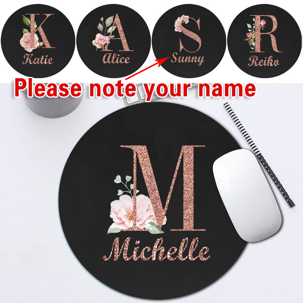 Personalized Customized Name Faux Leather Mouse Pad Durable Laptop Gaming Mousepad Customized Products Multifunctional Notebook Computer Game Mouse Pad Wear-resistant High-Grade Desk Mat PC Mouse Pad Personal Tailor