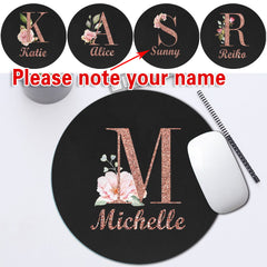 Personalized Customized Name Faux Leather Mouse Pad Durable Laptop Gaming Mousepad Customized Products Multifunctional Notebook Computer Game Mouse Pad Wear-resistant High-Grade Desk Mat PC Mouse Pad Personal Tailor