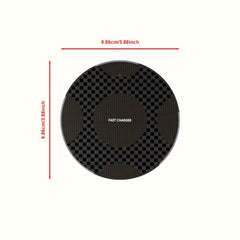 1pc Y9 10W Fast Wireless Charger, USB-Powered with Charging Indicator, Universal Compatibility for Phone 15/14/13/12/11 Pro Max/XR/XSMAX/X/8Plus, ABS Plastic, Portable &amp; Desktop-Friendly
