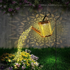 1/2 PCS LED Watering Can Solar Light Strings, Solar Lights Outdoor Christmas, Halloween Decorative Lamp, Solar Lantern Outdoor Hanging Hollowed-Out Design, Decorative Retro Metal Solar Light With Hook For Garden Table Patio Y