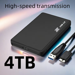 4TB Portable External Hard Disk HDD, 4TB Large Capacity USB 3.0 Portable Hard Disk HDD, Suitable For All Kinds Of Laptop Office, Students, Professionals, Support PS4 Game Console File/video/music Storage Extended Backup. 4