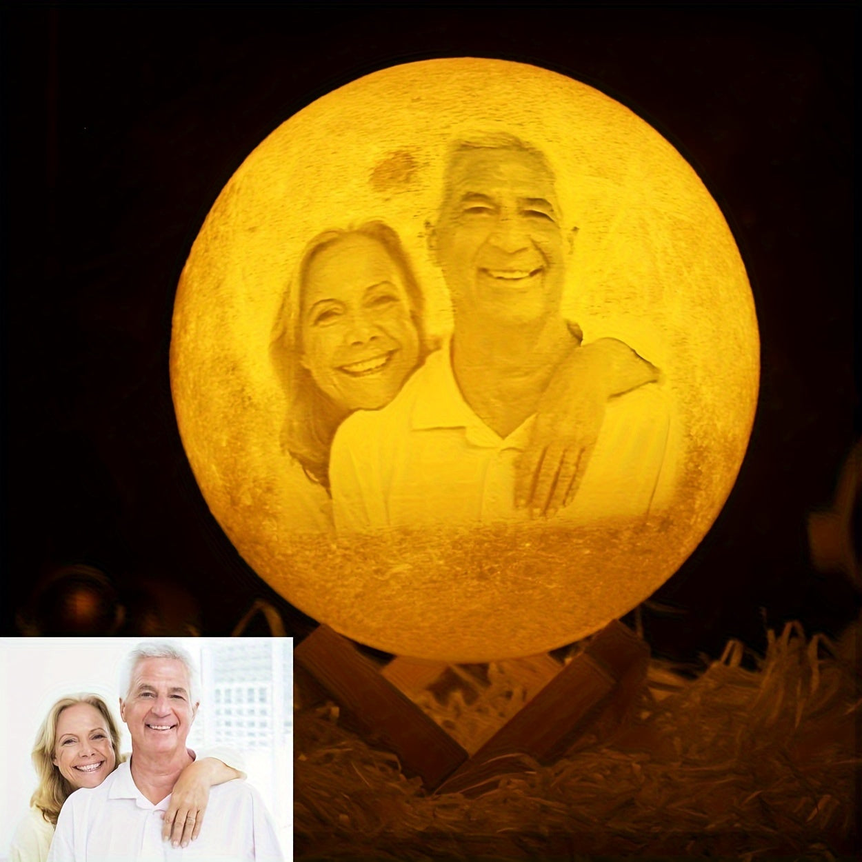 Customized Moon Lamp, Personalized Photo Lamp, Birthday Gifts, Custom Gifts, Home Decor, 3D Print Your Photos, Anniversary Gifts, Valentine'S Gifts, Mother'S Day Gifts, Father'S Day Gifts, Gifts for Her, Gifts for Girlfriend,