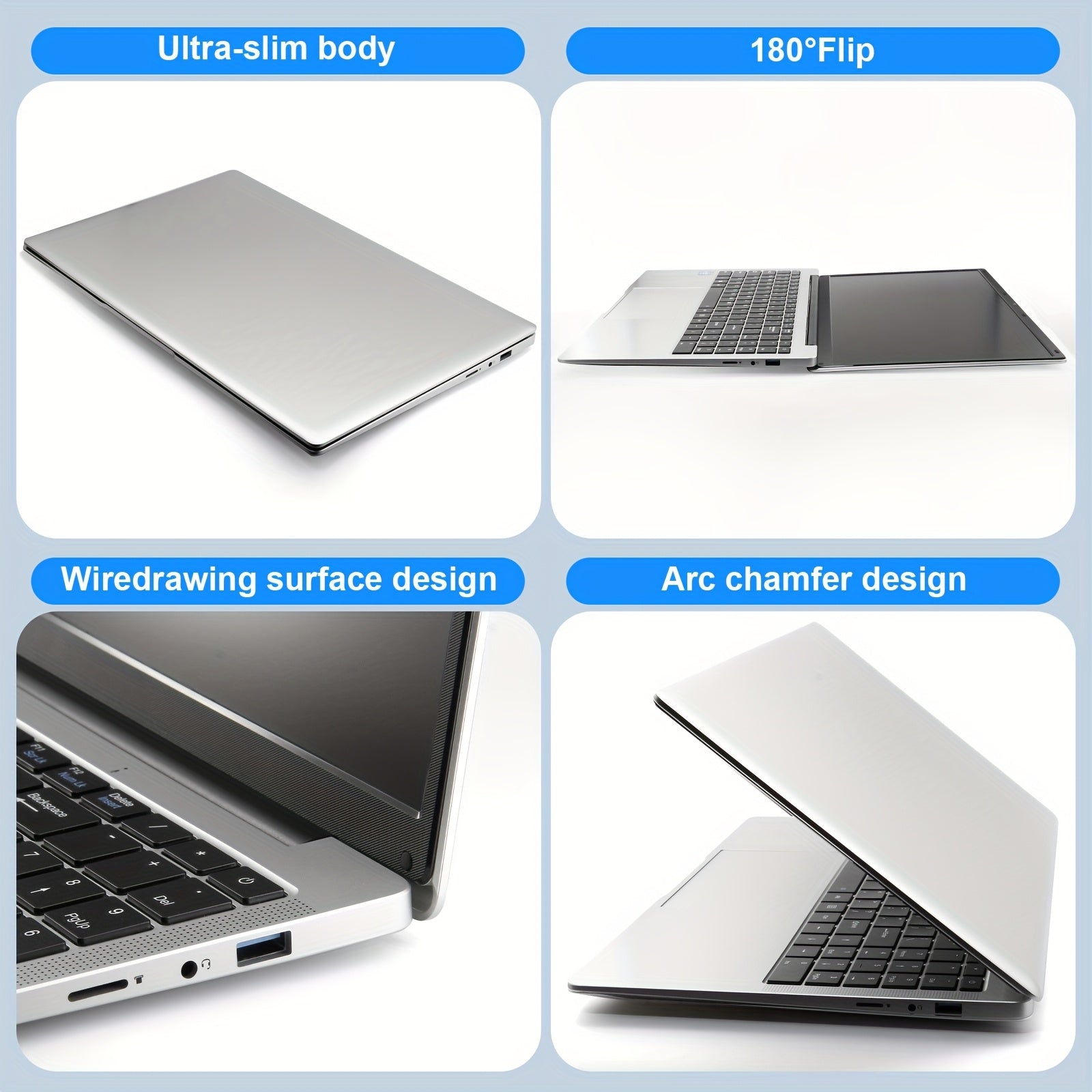 Newest 15.6 FHD Student Laptop Computer, Person PC Work Notebook Computers For College Students, Intel Celeron Dual Core Processor Up To 2.60GHz, 8GB RAM, 256GB SSD, Webcam, Slim Portable Laptops, 15.6 Inch Full HD IPS Displa