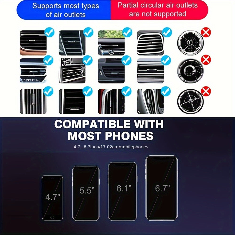 15W Fast Charging Q3 Smart Sensor Wireless Car Phone Charger - Auto-Clamping Air Vent Phone Holder