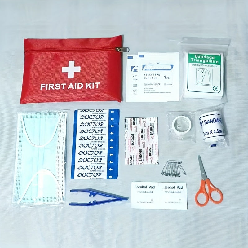2-Size Fully Portable Multi-Functional Life-Saving First Aid Kit - Suitable for Home, Car, Camping, Hiking, Campus Preparation, and Disaster Response - Including Basic Life-Saving Tools