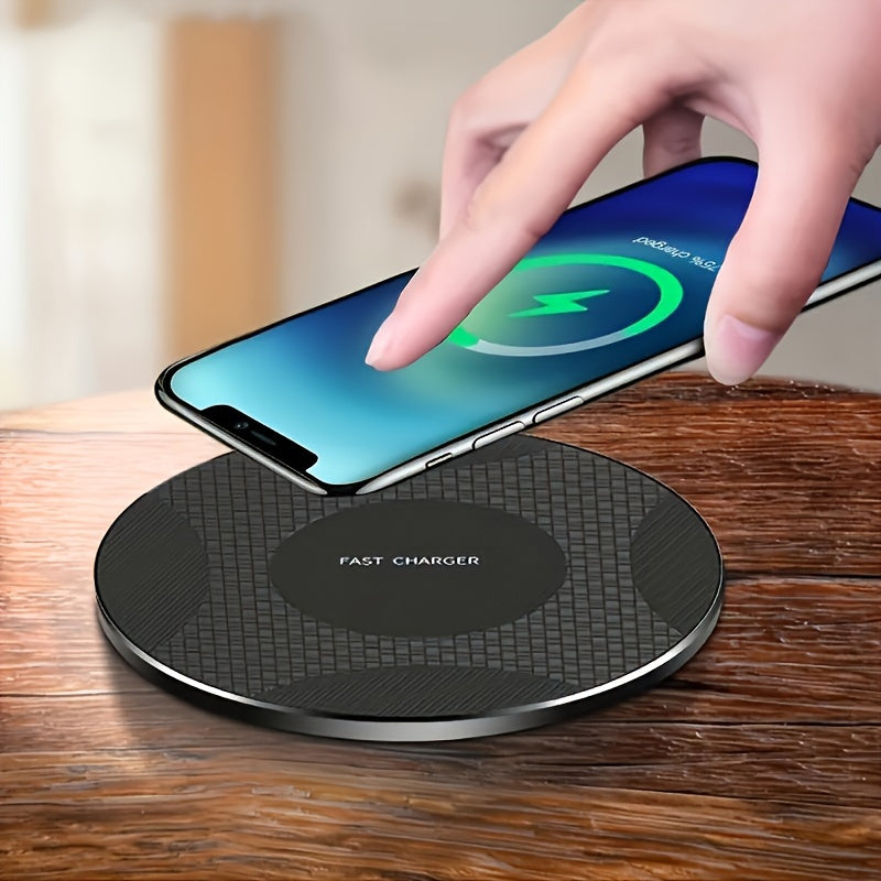 1pc Y9 10W Fast Wireless Charger, USB-Powered with Charging Indicator, Universal Compatibility for Phone 15/14/13/12/11 Pro Max/XR/XSMAX/X/8Plus, ABS Plastic, Portable &amp; Desktop-Friendly