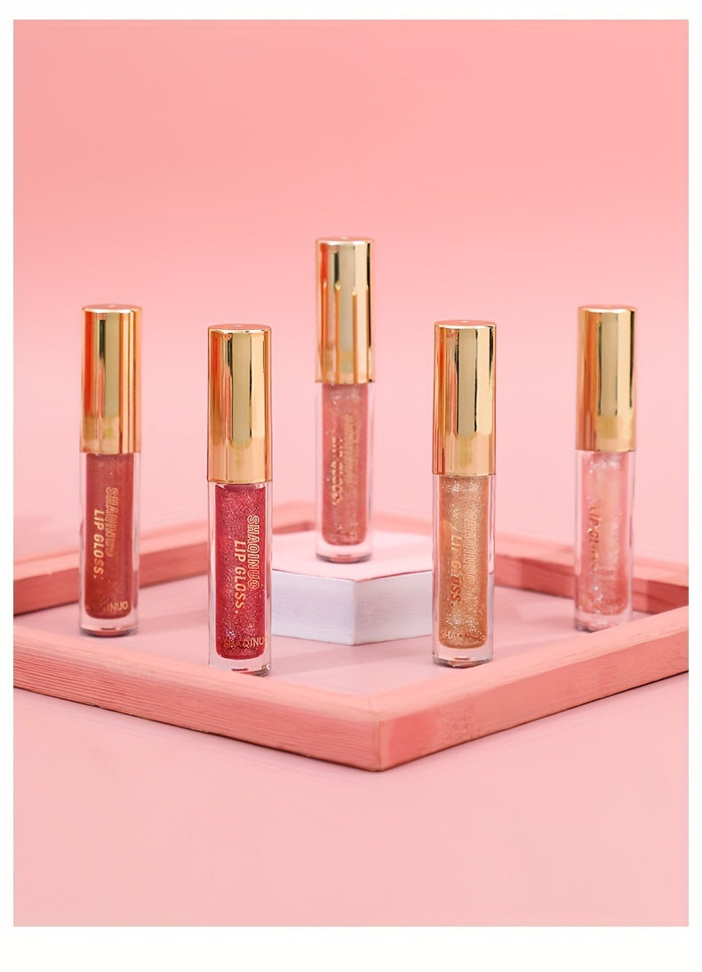 Shimmering Berry-Shade Lip Gloss - Moisturizing & Nourishing, Anti-Crack for All Skin Types, Perfect for Fall/Winter