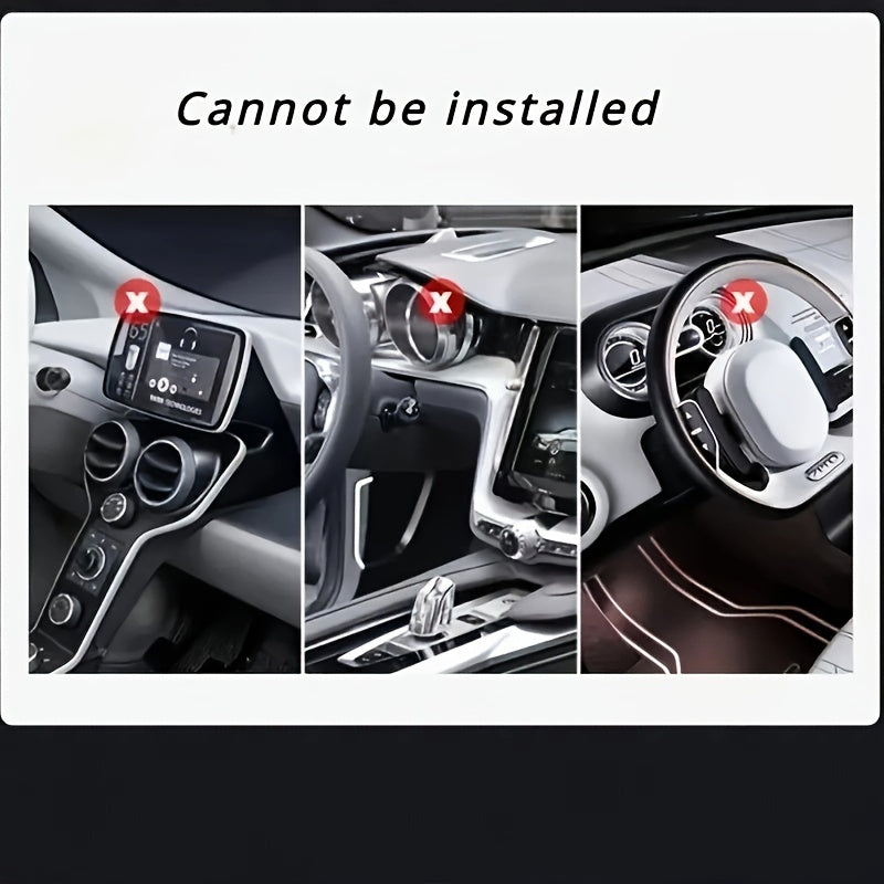 [1pc Universal Phone Holder Mount] dolwao 1pc Universal Car Phone Holder Mount Clip Dashboard Easy Installation Non-Slip Stand for iPhone, for Xiaomi, Oppo, for VIVO, for SamSung, OnePlus - Durable ABS Material, No Battery Re