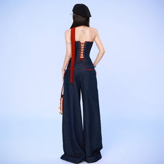 Fashion Denim Tube Top Women's Loose