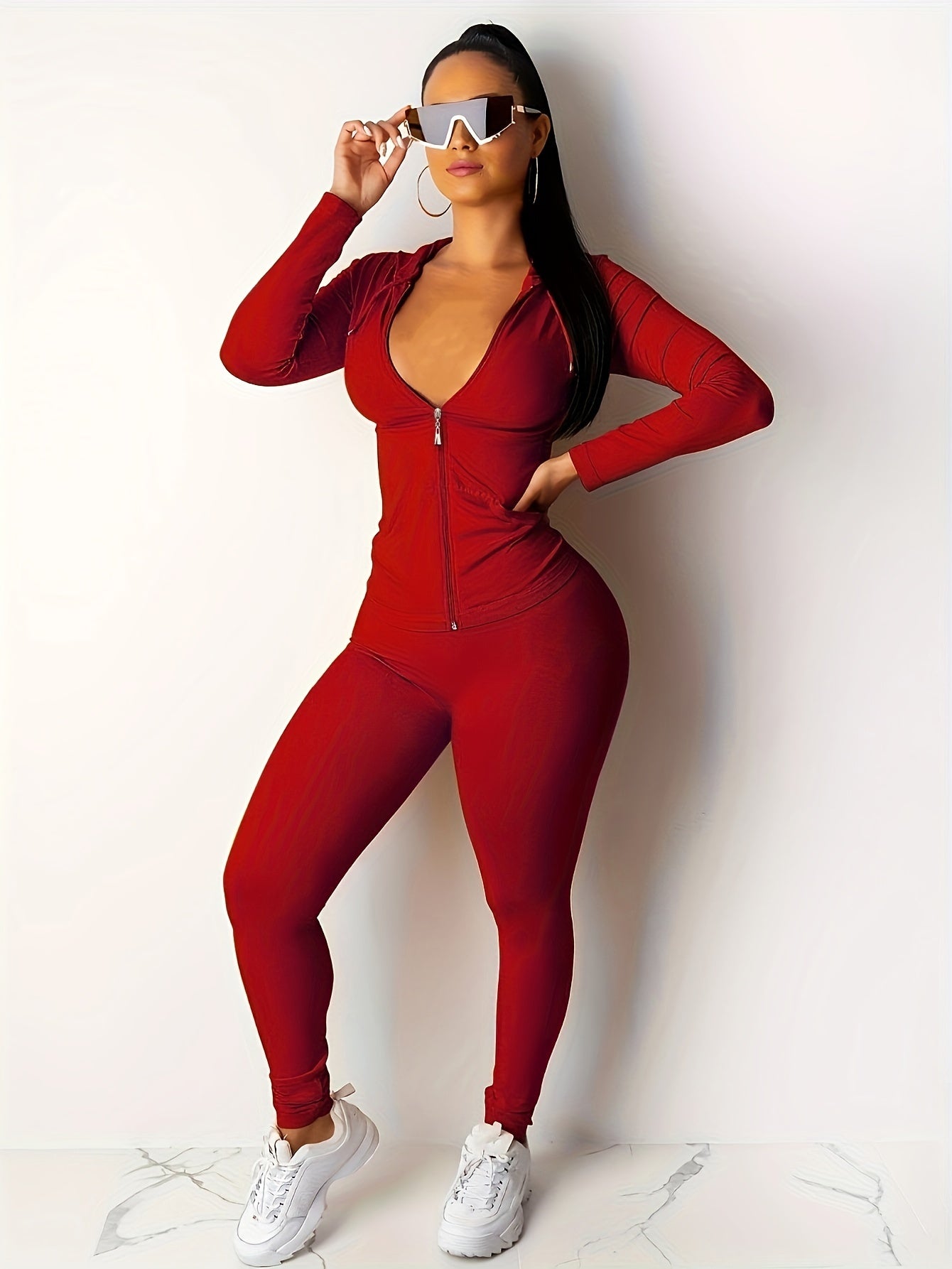 Targeted Women'S Pants Set Two Piece Set Women Festival Fall Winter Top+Pant Sweat Suits Neon 2pcs Outfits Matching Sets