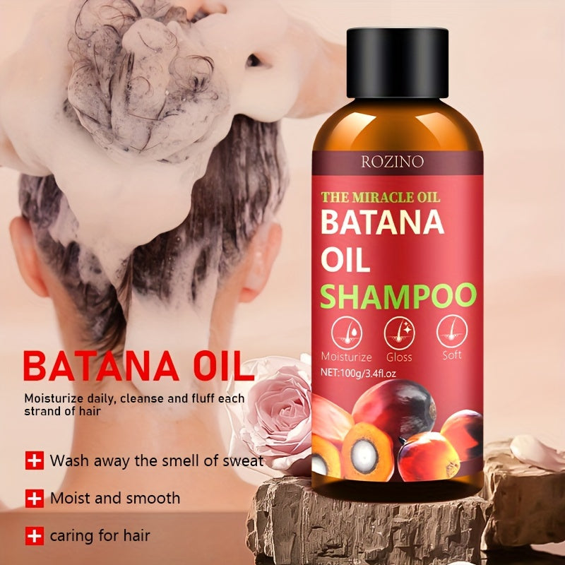 ROZINO Batana Oil Hair Care Set - Normal Hair - Shampoo, Conditioner & Boost Oil - Moisturizing, Revitalizing, Strengthening Trio to Enhance Hair Vitality and Health