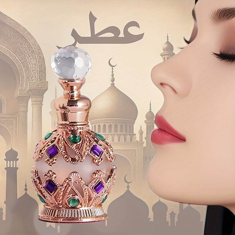15ml/0.5oz Dubai-inspired Arabic Women's Perfume Oil: Classic Golden, Long-lasting Alluring, Crown Premium Dropper, Fresh Floral (lemon, Vanilla, Jasmine, Rose, Amber & Musk), Plant-based, for Dates/parties/daily Use, Great G