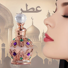 15ml/0.5oz Dubai-inspired Arabic Women's Perfume Oil: Classic Golden, Long-lasting Alluring, Crown Premium Dropper, Fresh Floral (lemon, Vanilla, Jasmine, Rose, Amber & Musk), Plant-based, for Dates/parties/daily Use, Great G