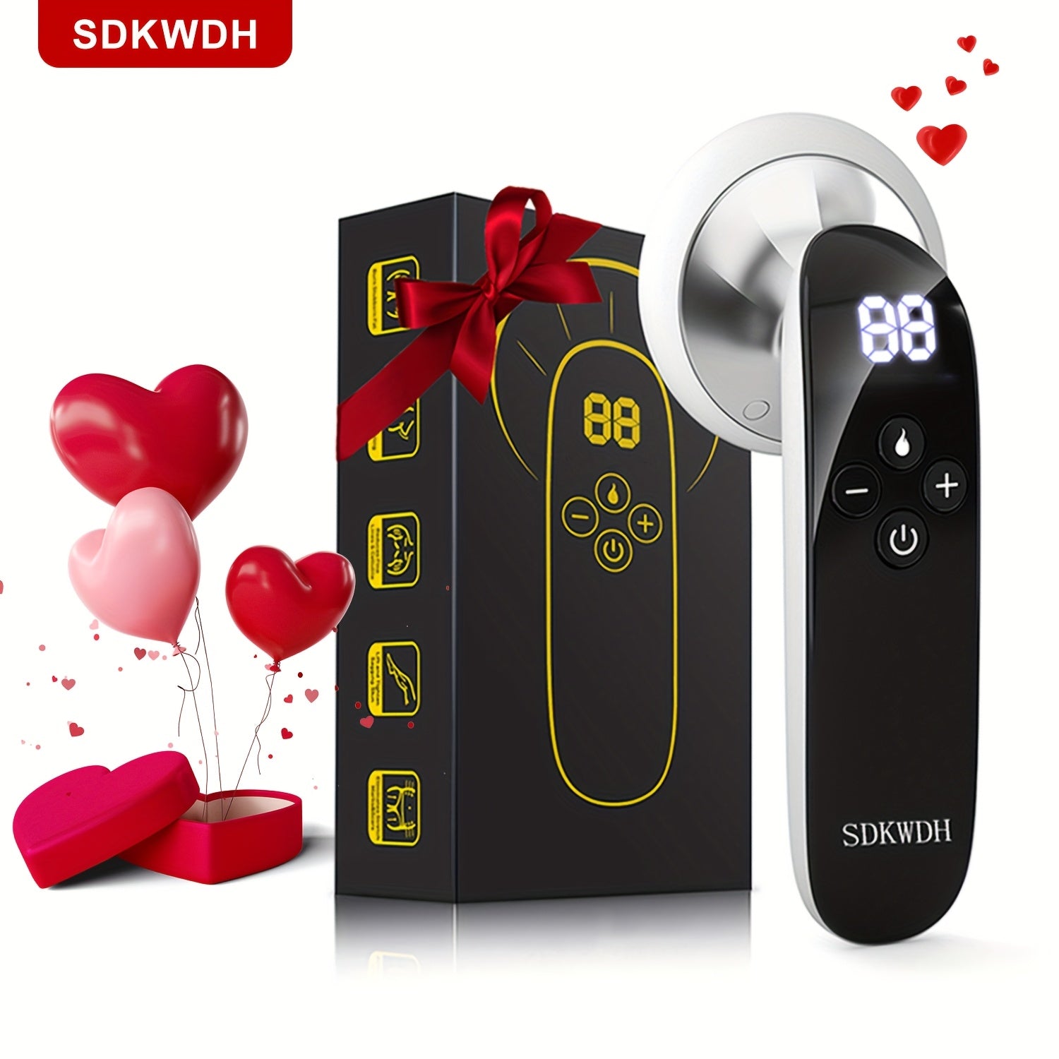 2.0 Upgrade Handheld Body Massager - Multiple Options to Choose From USB Charging, Odorless, Handheld, for Belly, Waist, Arms, Thighs And Legs - Ergonomic Body Massager with Digital Display, Perfect for Holiday Gifts