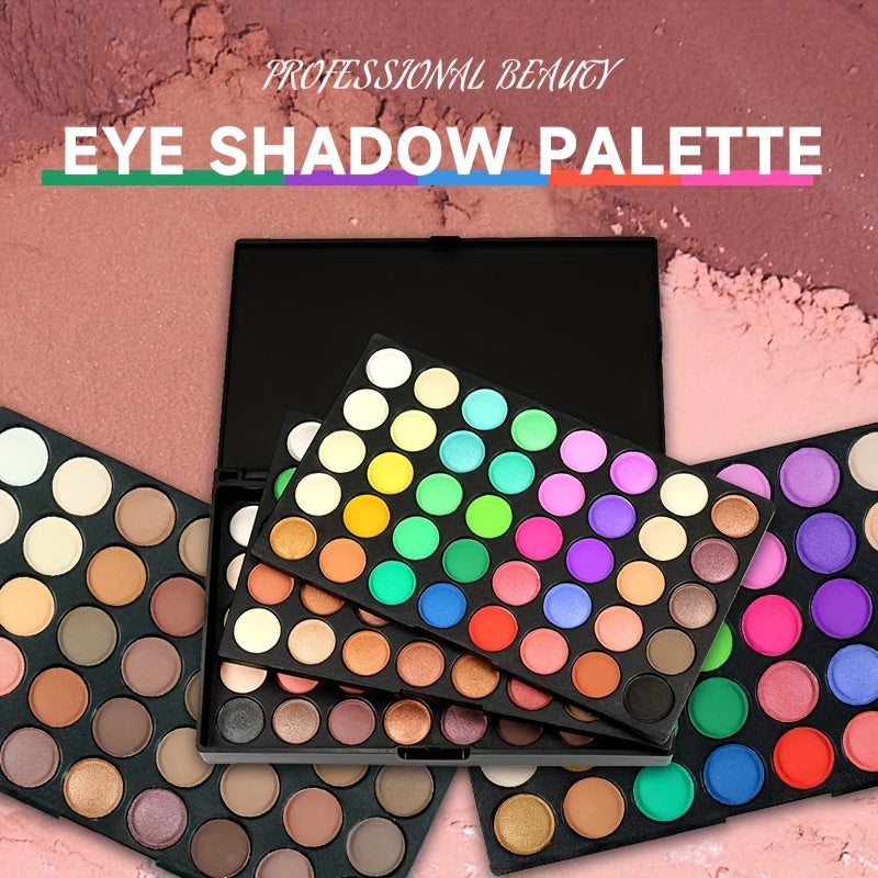 120 Colors Mini Eyeshadow Palette Shimmer Glitter Matte Finish Eyeshadow Palette Makeup 3-in-1 Colorful Rainbow Eyeshadow High Pigment Long Lasting Eye Makeup For Music Festival