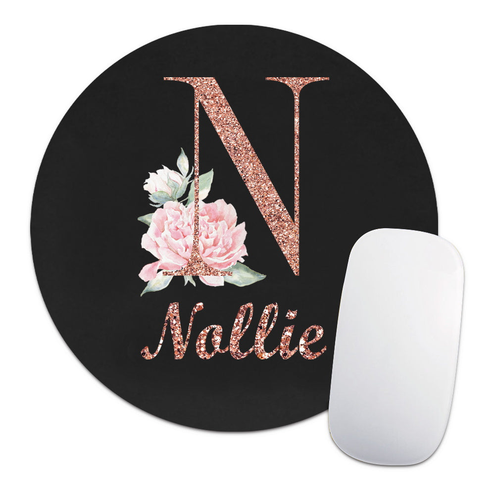 Personalized Customized Name Faux Leather Mouse Pad Durable Laptop Gaming Mousepad Customized Products Multifunctional Notebook Computer Game Mouse Pad Wear-resistant High-Grade Desk Mat PC Mouse Pad Personal Tailor