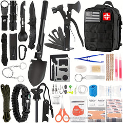 148-in-1 Professional First Aid Kit - Durable Nylon Construction, Normal Waterproof, and MOLLE Bag - Perfect for Outdoor Enthusiasts, Camping, Hiking, and Exploring - Ideal Gift for Boyfriend, Husband, and Father on Fathers D