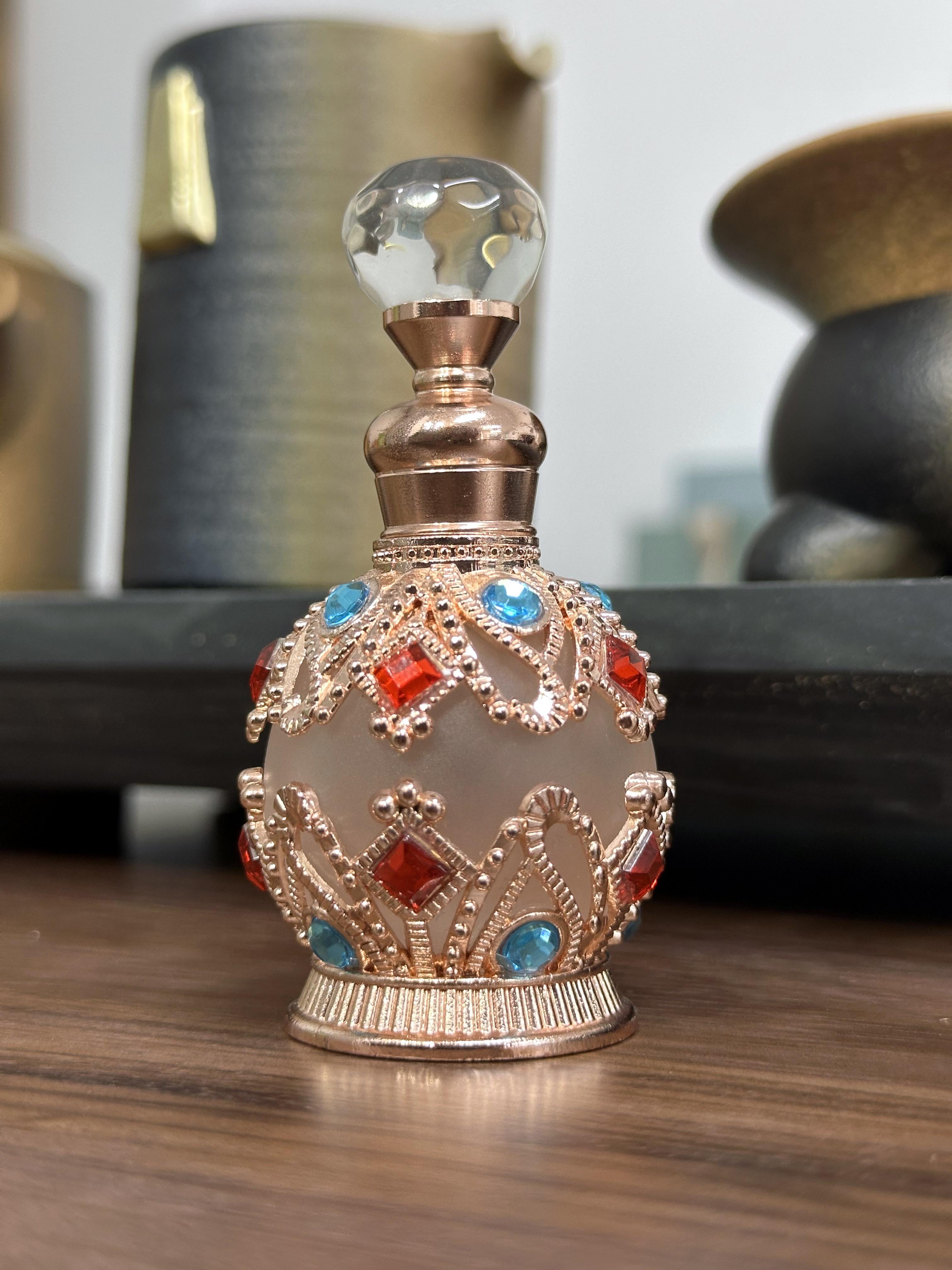 Set of 2 15ml Arabian Women's Perfume (Gold and Rose Gold), Muslim Eau de Toilette, Halal Dubai Vintage Perfume, Long Lasting Perfume, Arabian Flower Long Lasting Perfume Mother's Day Gift Valentine's Day Gift Gift for Girls