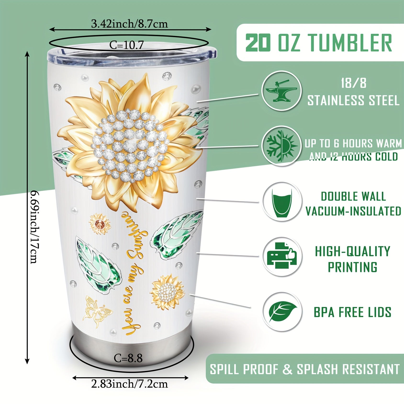 20oz Sisters Tumblers - Funny Coffee Mugs for Sisters - Unique Birthday &amp; Christmas Gift Ideas for Little or Big Sister - Durable, BPA-Free, Dishwasher Safe Cups &amp; Mugs
