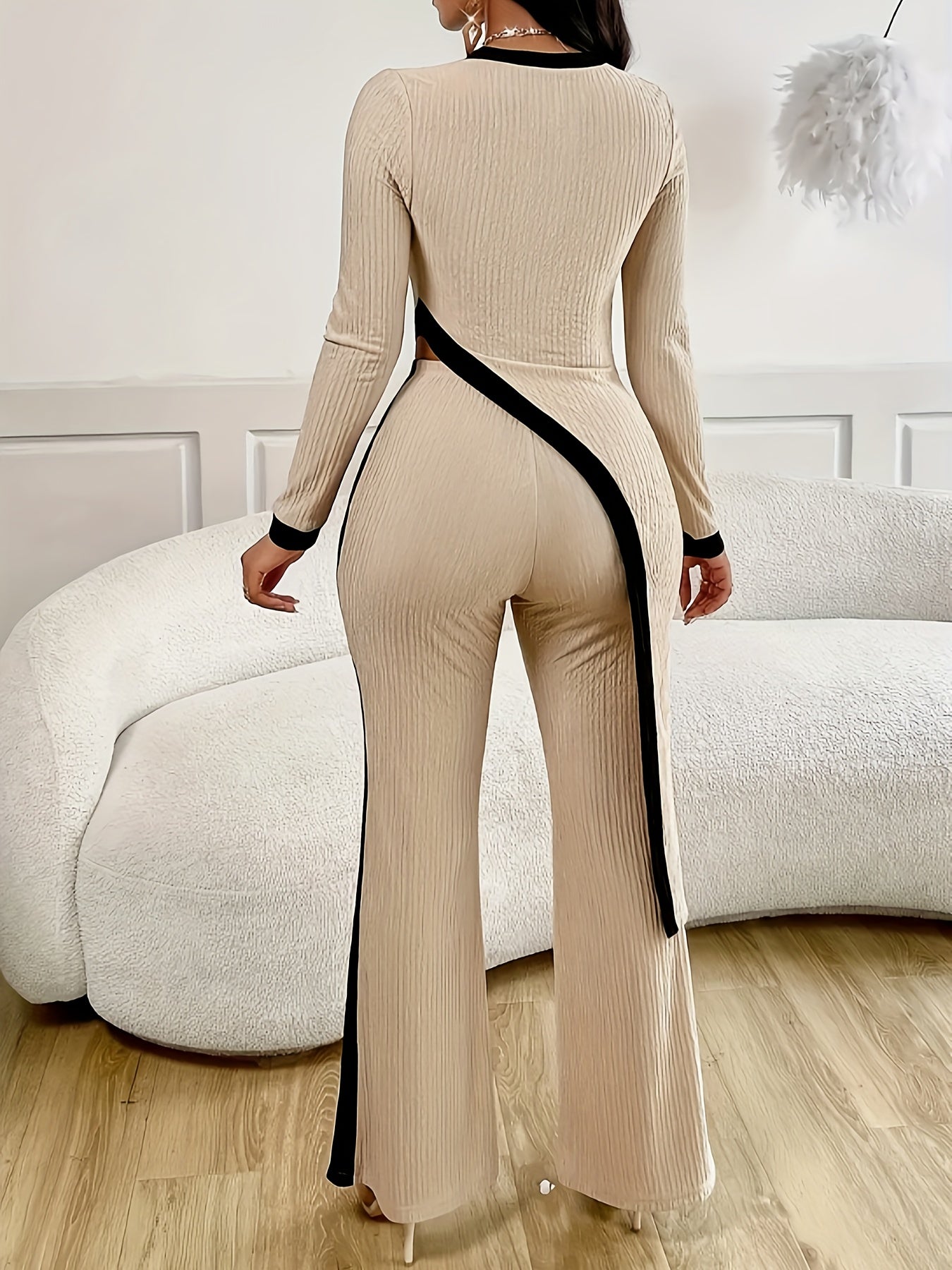 Women's Suit Women's Pants Color Blocking Suit
