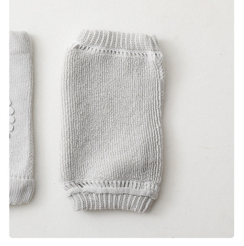 Ensemble de chaussettes et genouillères pour bébé, pour filles et garçons, couleur unie, antidérapantes, sécurité pour enfants rampantes, protection des jambes et des genoux