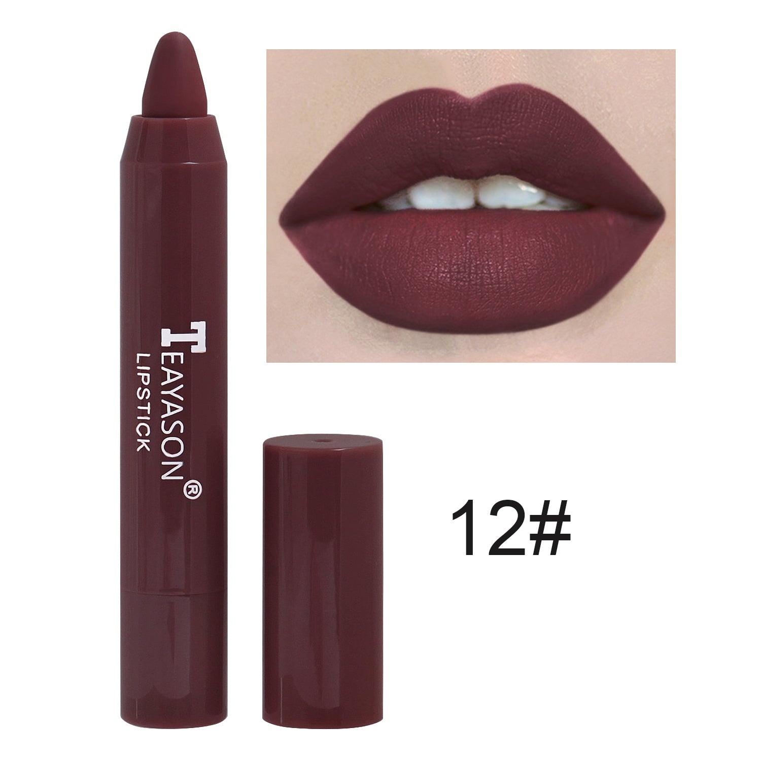 12 Colors Sexy Matte Lipstick Waterproof Long Lasting Color Rendering Non-stick Velvet Lips Liner Pencil Woman Makeup Cosmetics Valentine's Day Gifts