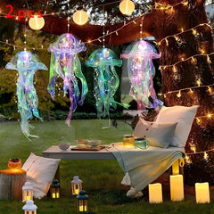 2pcs The Glowing Jellyfish Decorative Lamp Can Be Used for Courtyard, Garden, Tree, Lawn Decoration, And Holiday Party Activities