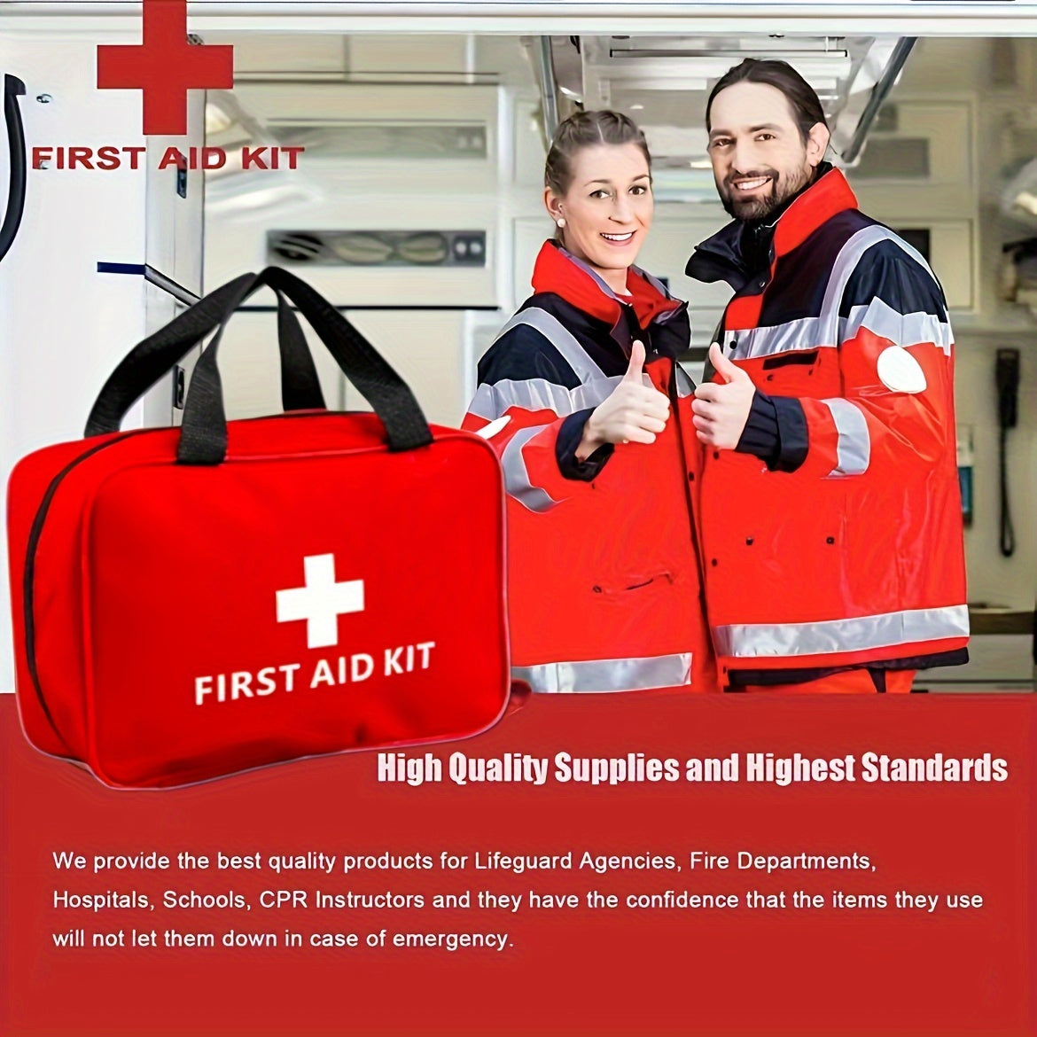 Sale ends soon First Aid Kit - Portable Bag for Hunting, Hiking, Camping - Includes EmergencySupplies And Accessories for Multi-Purpose Use