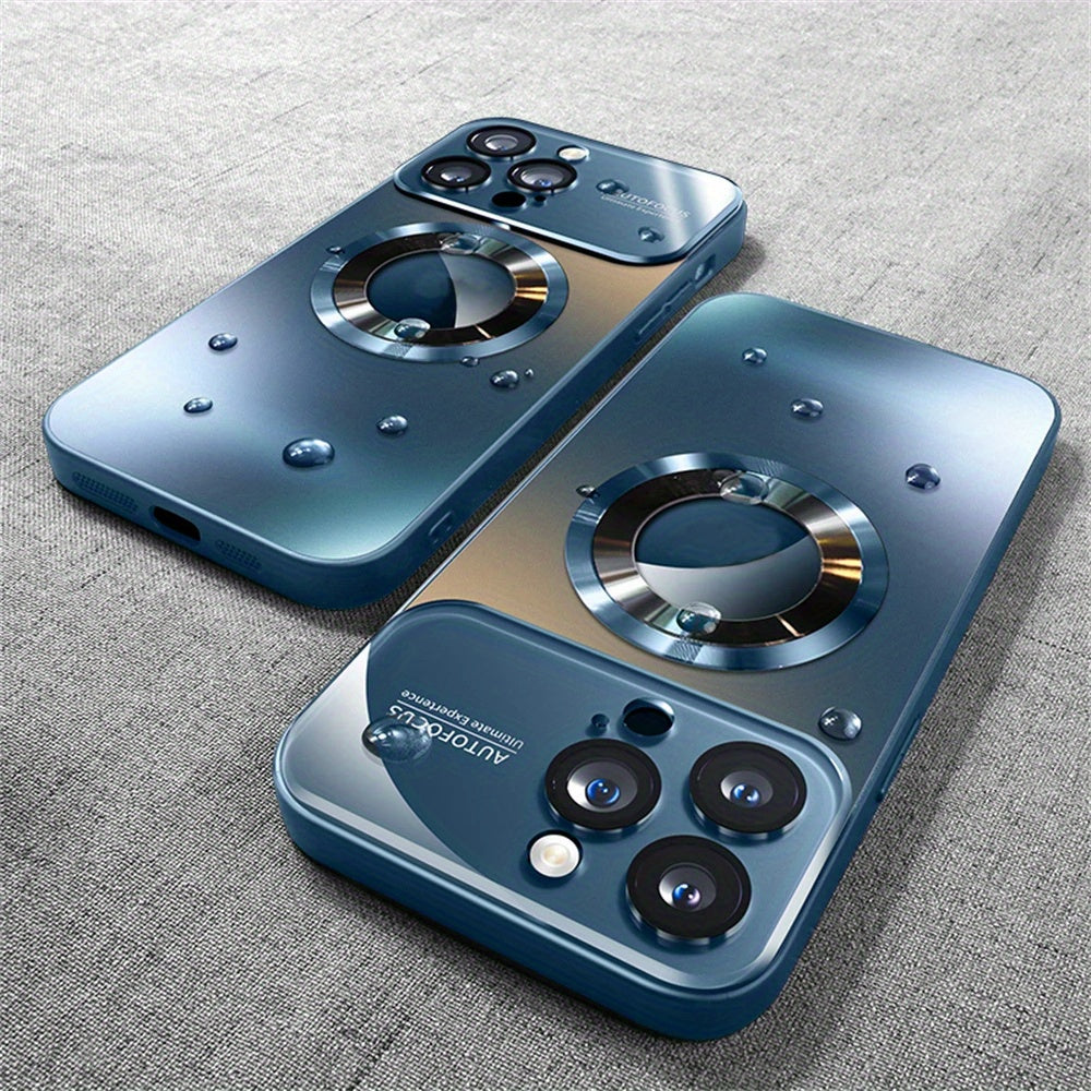 New Titanium Metallic Color Luxury Matte Phone Case for Iphone 15 14 13 12 11 Pro Max Plus Magnetic Wireless Charging Case Shockproof Glass Camera Lens Protection Cover