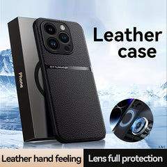 New Arrival Luxury Magnetic Soft Phone Case for iPhone 15 Pro Max Plus, 14 Pro Max Plus, 11, 13, 12 Pro Max - Shockproof, Lens Protection, Artificial Leather Back Cover - Durable, Stylish, and Protective Accessory