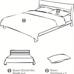 3pcs Handmade Quilting Masterpiece Bedspread - Luxurious 100% Pure Cotton, Breathable Microfiber Filled, Symmetrical Border, Wear-Resistant, Warm in Winter, Cool in Summer, Ideal Home Gift