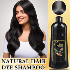 2pcs Black Hair Dye Shampoo 3 in 1 for Gray Hair Coverage Hair Color Shampoo for Men and Women, Herbal Hair Dye Shampoo, Instant Black Hair Shampoo Dye