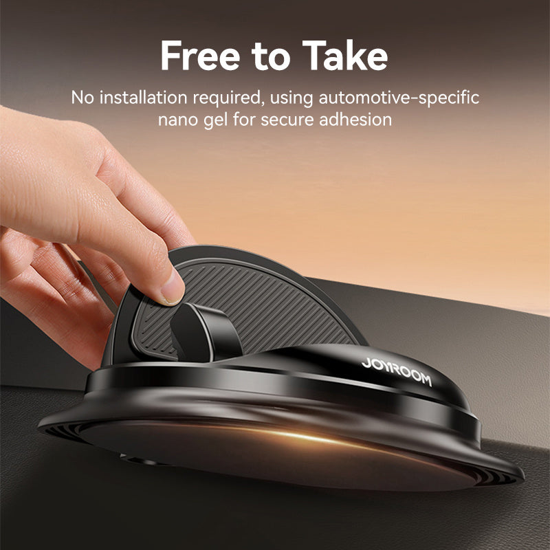 Joyroom Universal Car Phone Holder - ABS Material, 360° Rotatable Dashboard Mount, One-Handed Operation, Super Strong Grip, Upgraded Silicone Design for Secure Phone Placement