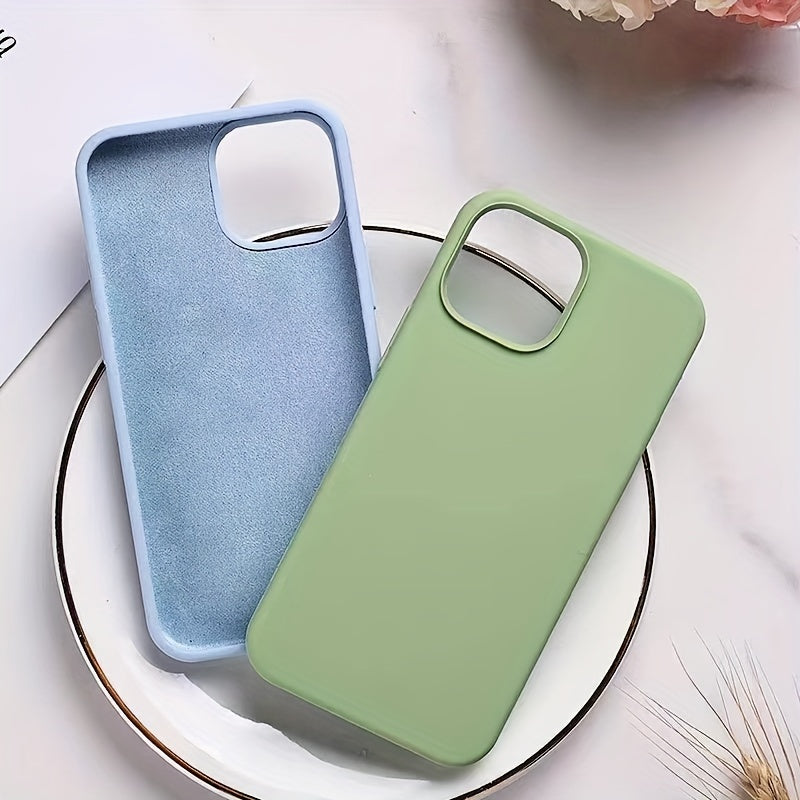 Premium Liquid Silicone Phone Case - Durable &amp; Shockproof Protection for iPhone Series - Anti-Slip, Flexible, and Slim-Fit Design