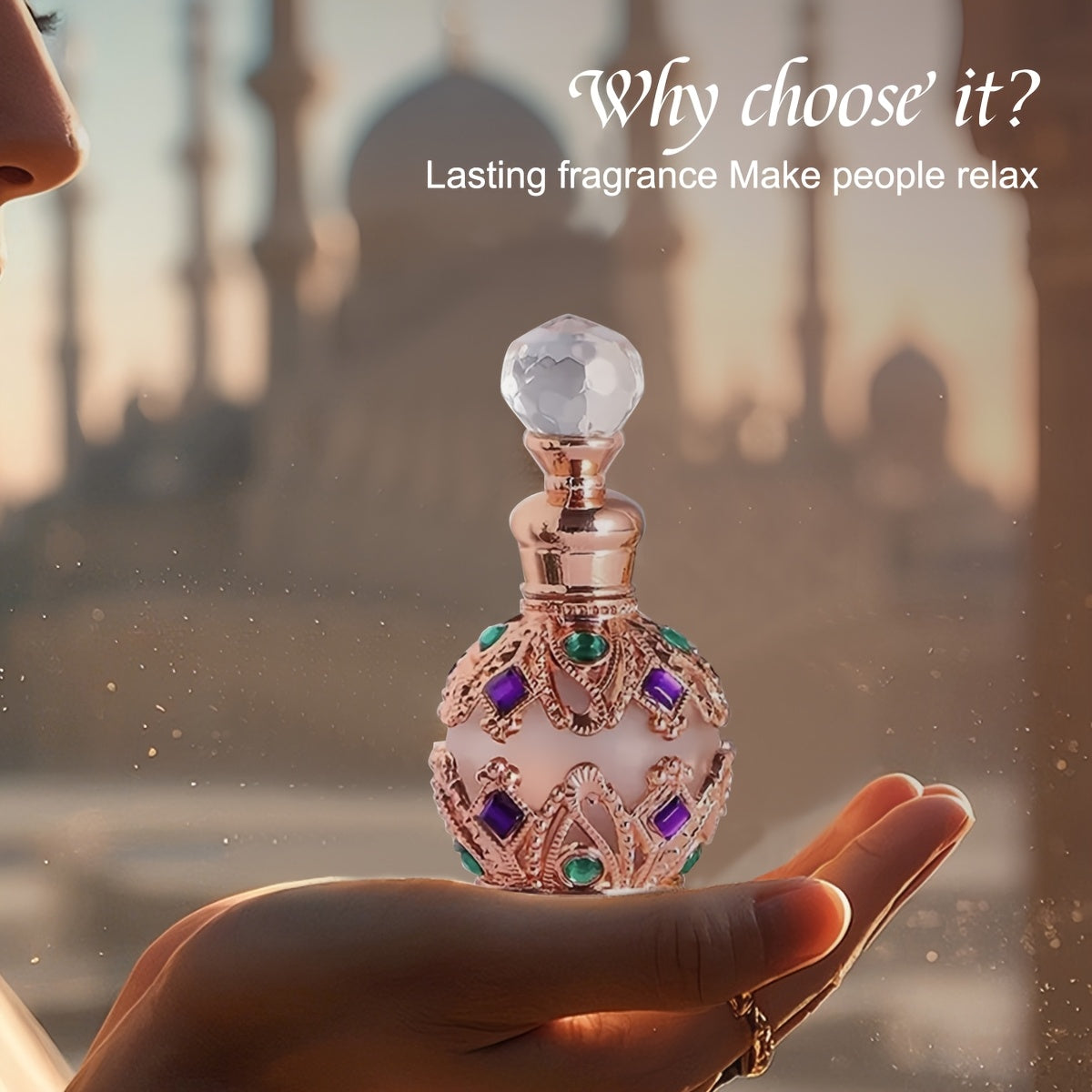 15ml/0.5oz Dubai-inspired Arabic Women's Perfume Oil: Classic Golden, Long-lasting Alluring, Crown Premium Dropper, Fresh Floral (lemon, Vanilla, Jasmine, Rose, Amber & Musk), Plant-based, for Dates/parties/daily Use, Great G