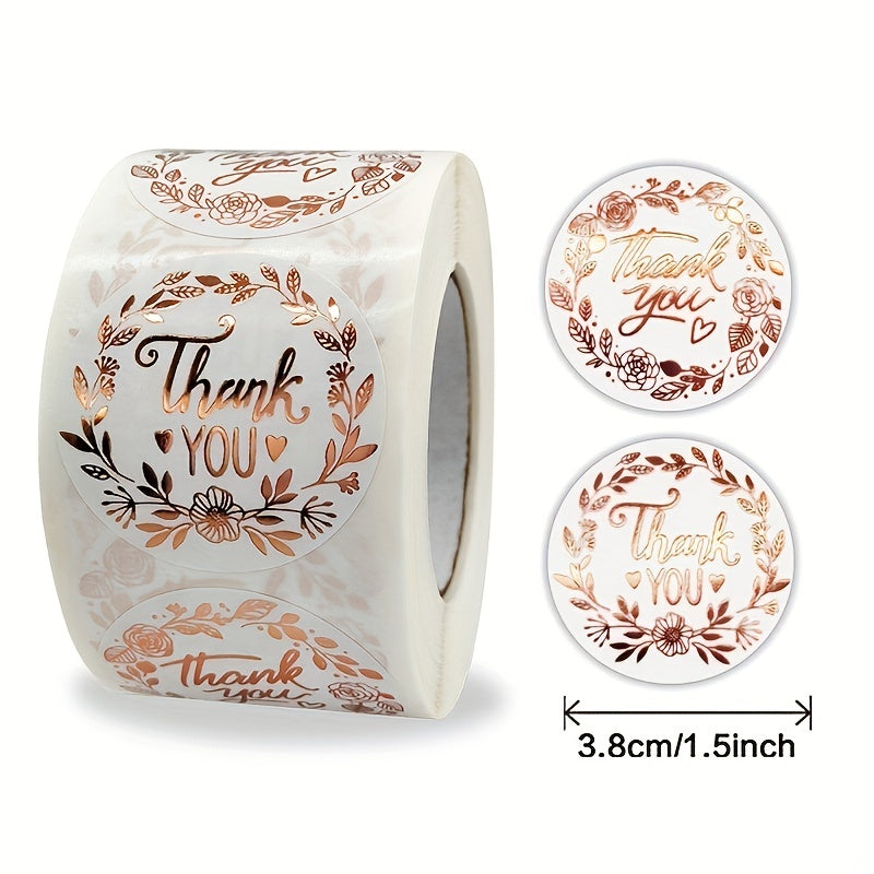 1roll, 20pcs 1.5in Thank You Label, Gift Bag Sealing Sticker, Sticker Label Stamping Appreciation Sticker, Box Seal Sticker, Seal Sticker, Business Commodity Packaging Sealing Stickers, Gift Box Decor Bag Packaging Label, Sea