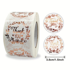 1roll, 20pcs 1.5in Thank You Label, Gift Bag Sealing Sticker, Sticker Label Stamping Appreciation Sticker, Box Seal Sticker, Seal Sticker, Business Commodity Packaging Sealing Stickers, Gift Box Decor Bag Packaging Label, Sea