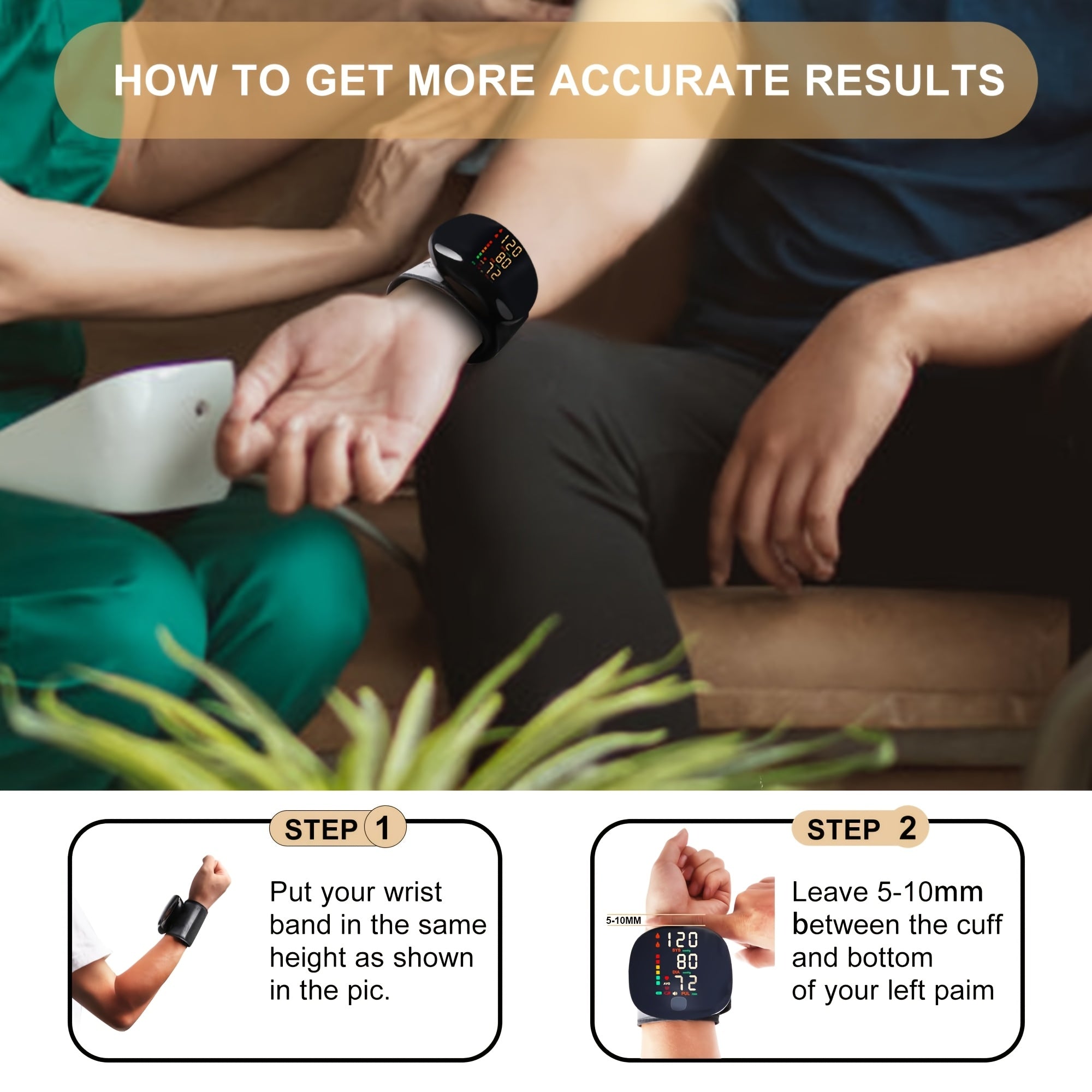 1pc Wrist Blood Pressure Monitor with LCD Display, Adjustable Cuff, Pulse Rate Detection & Irregular Heartbeat Alarm - Blood Pressure Measurement | USB Charging | Sound Playback Function, The Best Gift for Family And Friends