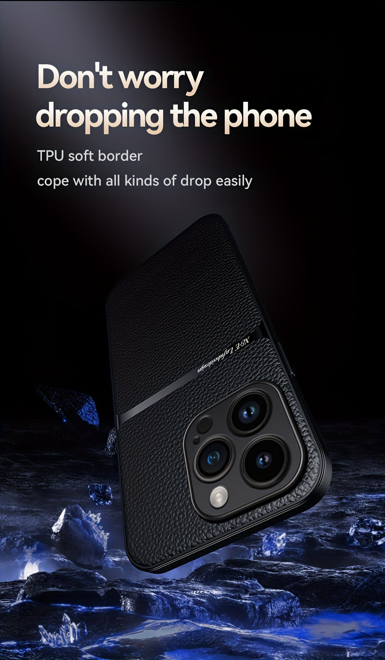 New Arrival Luxury Magnetic Soft Phone Case for iPhone 15 Pro Max Plus, 14 Pro Max Plus, 11, 13, 12 Pro Max - Shockproof, Lens Protection, Artificial Leather Back Cover - Durable, Stylish, and Protective Accessory