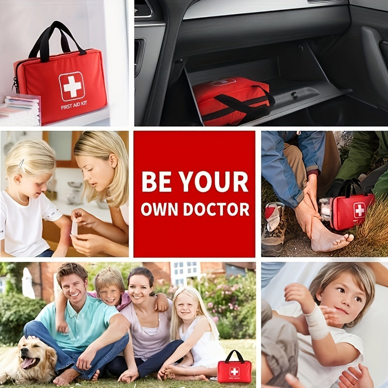 188-Piece Comprehensive First Aid Kit For Outdoor Adventures - Portable, Ideal For Hunting, Hiking & Camping, Includes Scissors & Tweezers