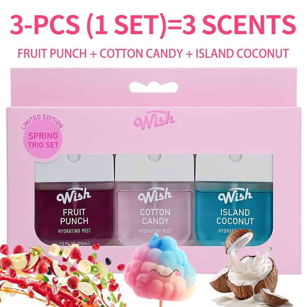 Wish 3/6pcs Set Portable Hand Perfume Spray, Power Mist Hydrating Spray, That Leaves Hands Cleaning, Hydrated, And Delicately Scented. Moisturizing Mini Hand Fragrance Spray, Travel Size For Ideal For Outdoor Activities, Holi