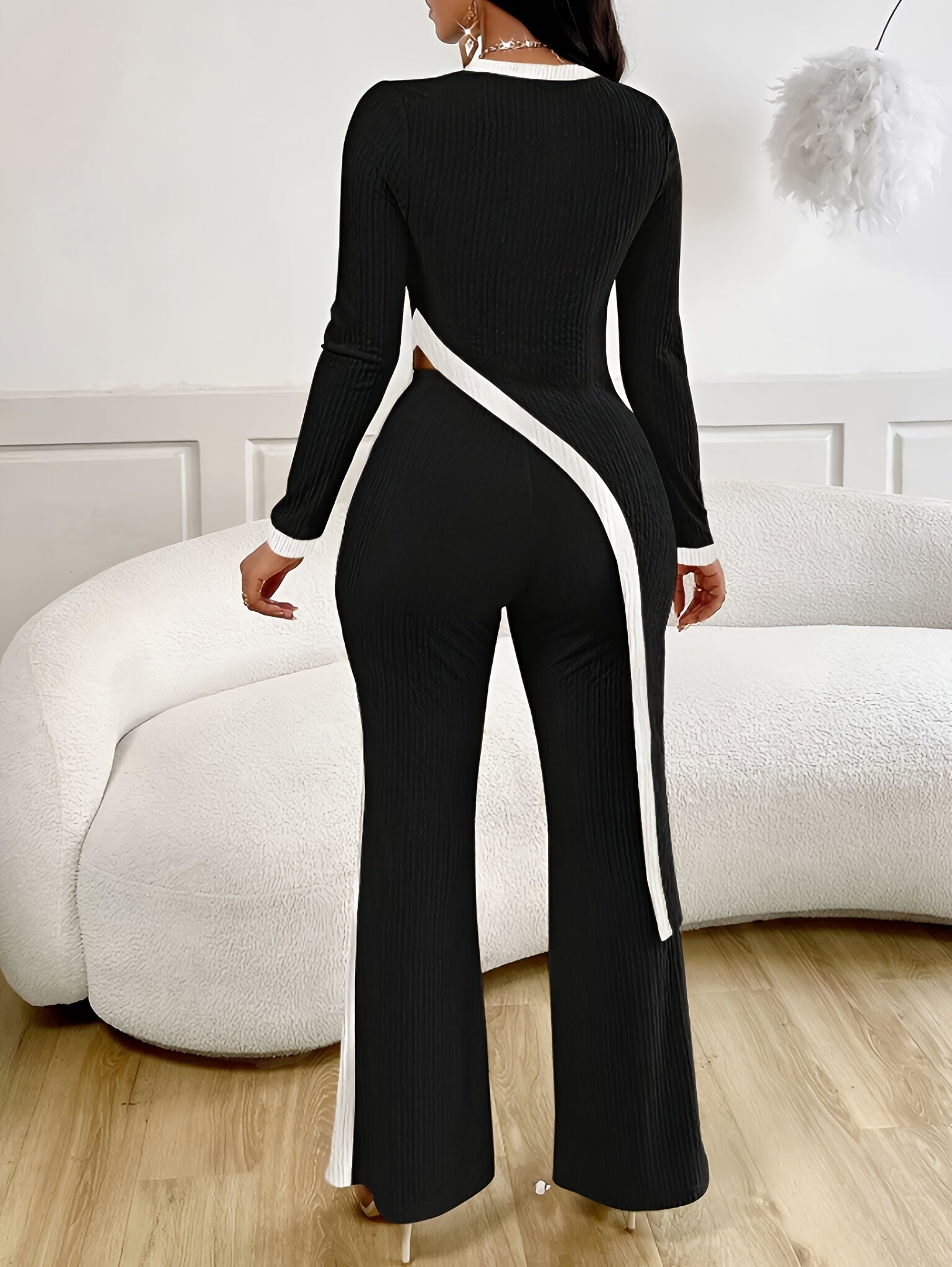 Women's Suit Women's Pants Color Blocking Suit