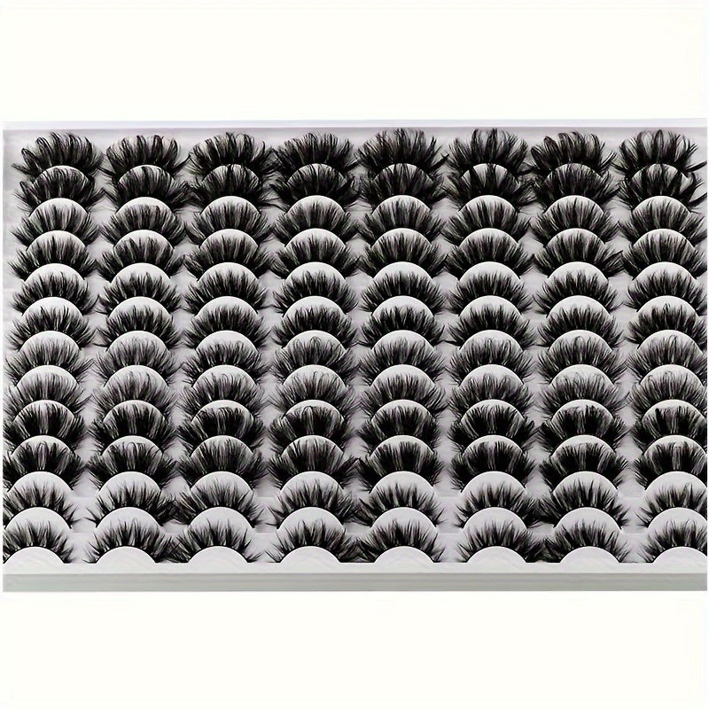 48 Pairs of Artificial Mink False Eyelashes, Fluffy and Natural Curl, Thick and Messy, Suitable for Daily Work and Party Eye Makeup - Mother's Eye Makeup Set, Makeup Tools