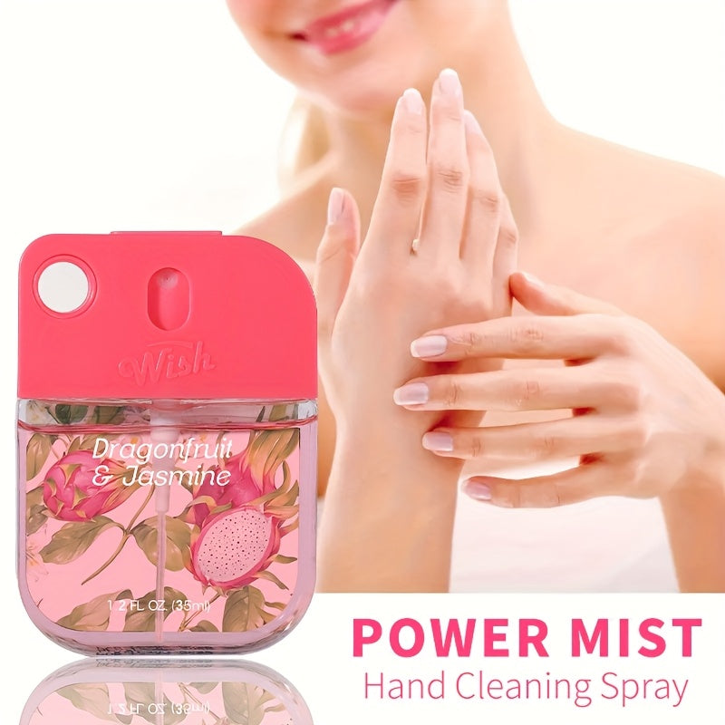 Portable Aloe Vera Power Mist Hand Fragrance Spray, Hydrating Mini Perfume, Fresh Fruity Scent That Leaves Hands Cleaning, Hydrated, And Delicately Scented. No-Rinse, Travel Size for All Ages - Ideal for Outdoor Activities, H