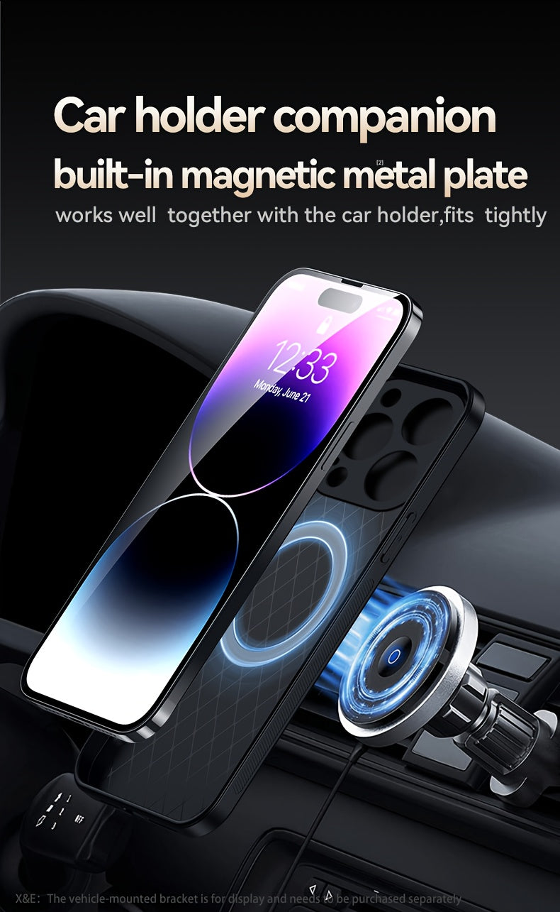 New Arrival Luxury Magnetic Soft Phone Case for iPhone 15 Pro Max Plus, 14 Pro Max Plus, 11, 13, 12 Pro Max - Shockproof, Lens Protection, Artificial Leather Back Cover - Durable, Stylish, and Protective Accessory