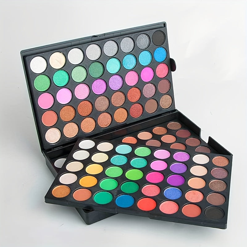 120 Colors Mini Eyeshadow Palette Shimmer Glitter Matte Finish Eyeshadow Palette Makeup 3-in-1 Colorful Rainbow Eyeshadow High Pigment Long Lasting Eye Makeup For Music Festival